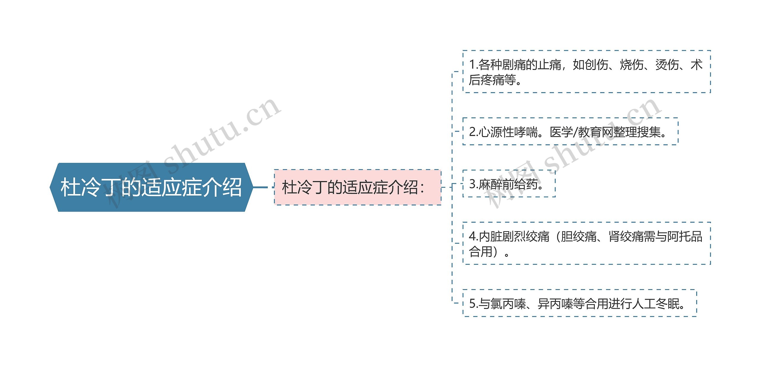 杜冷丁的适应症介绍思维导图