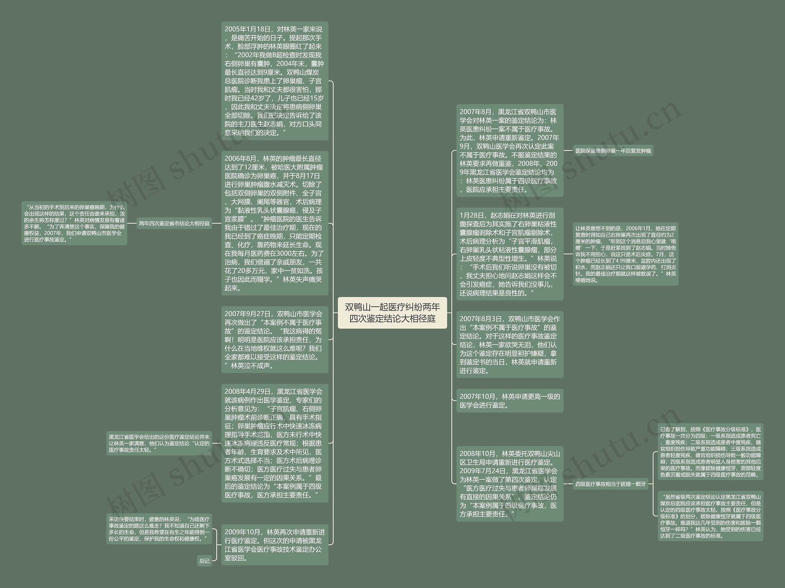 双鸭山一起医疗纠纷两年四次鉴定结论大相径庭思维导图