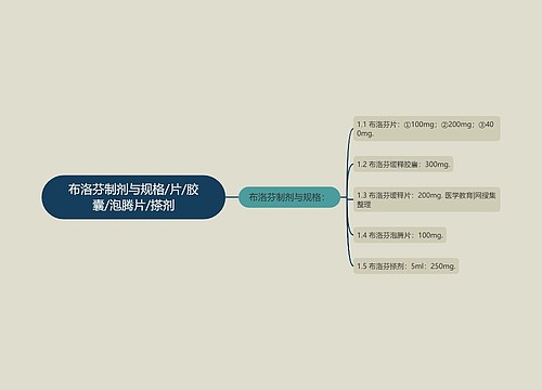 布洛芬制剂与规格/片/胶囊/泡腾片/搽剂