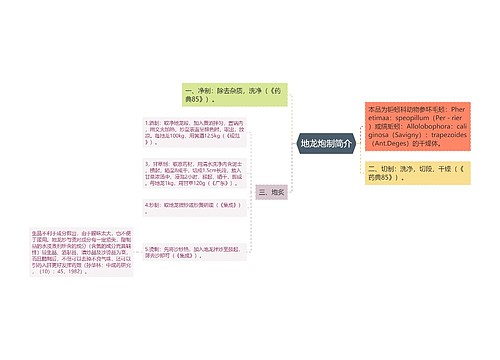 地龙炮制简介