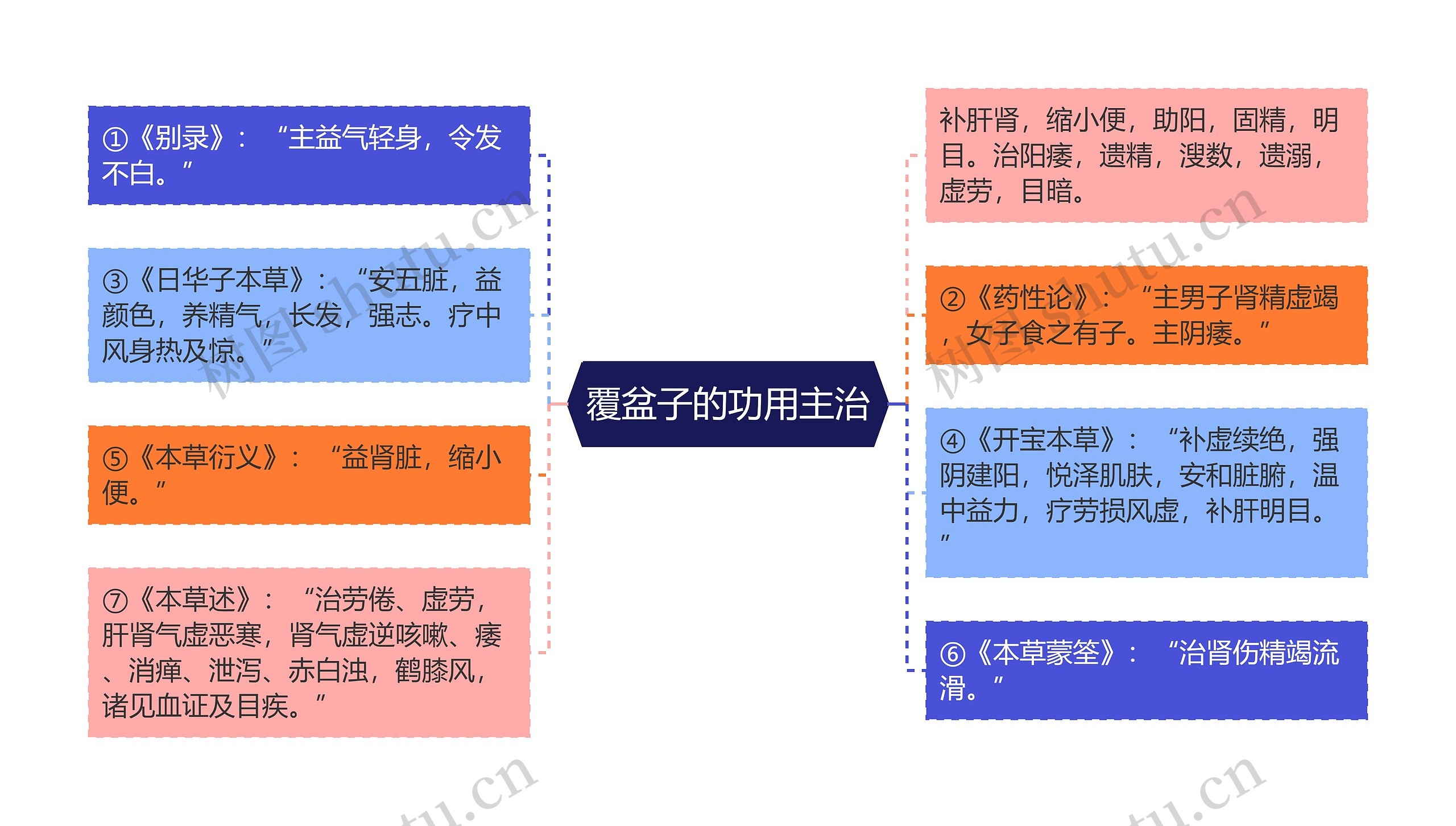 覆盆子的功用主治思维导图