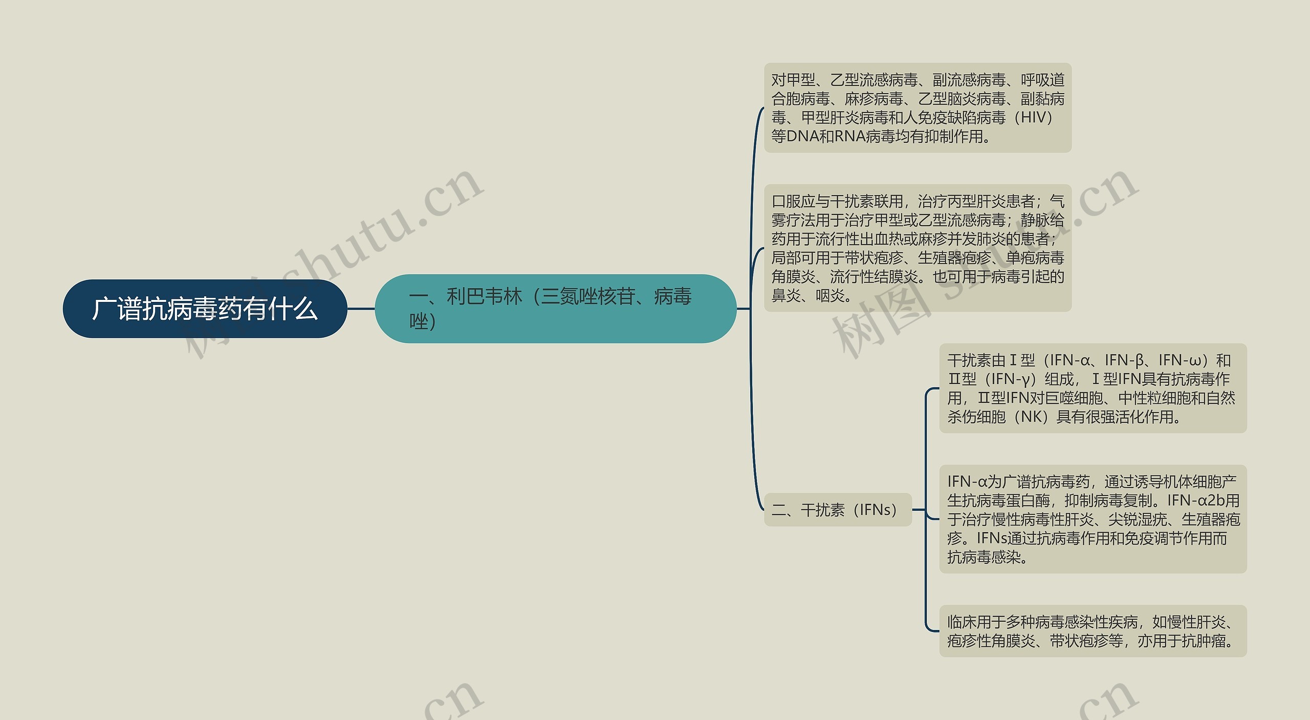 广谱抗病毒药有什么思维导图