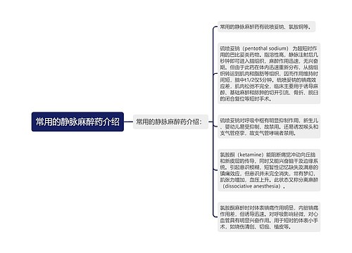 常用的静脉麻醉药介绍