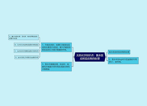 无机化学知识点：氯水反应时反应物的处理