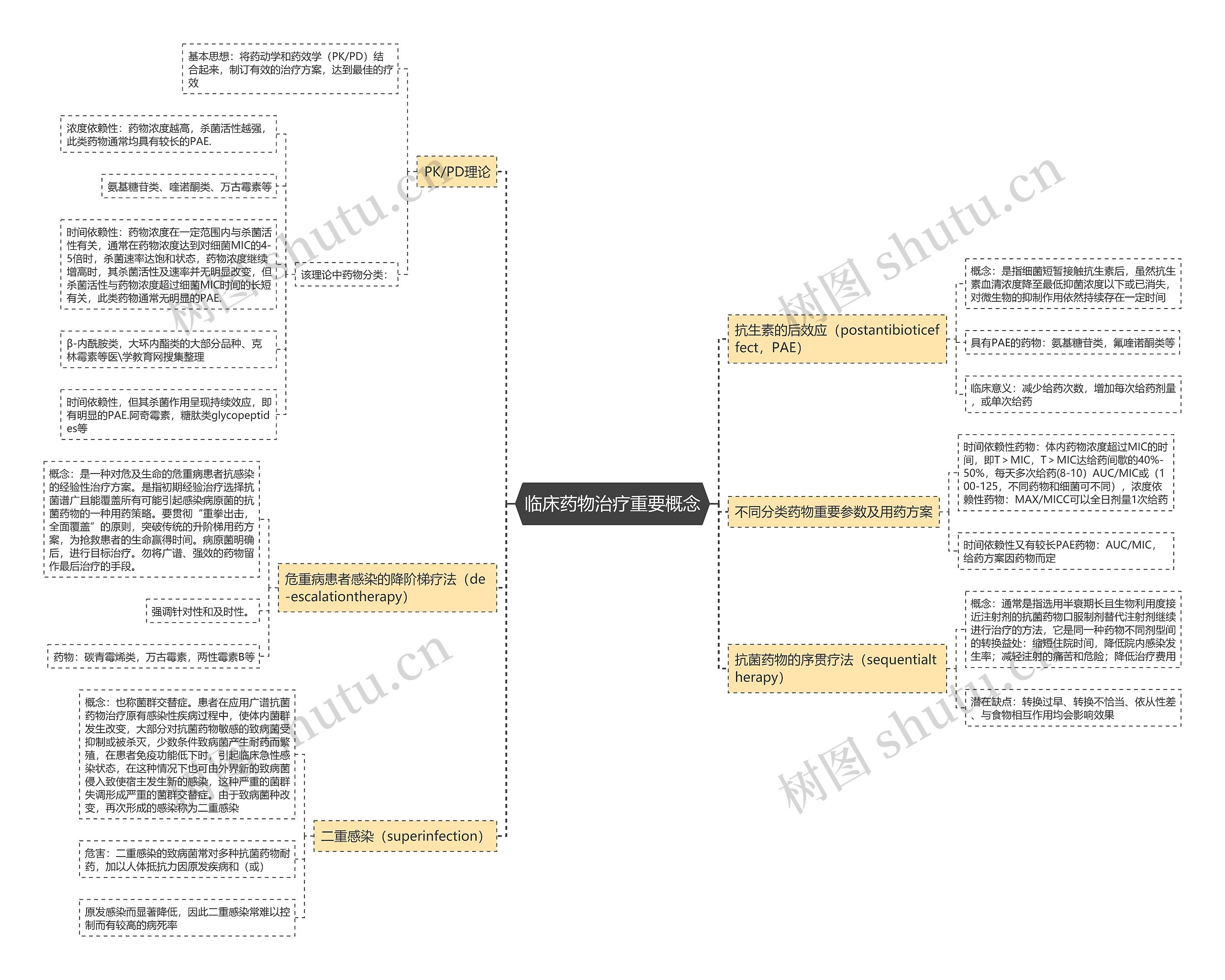 临床药物治疗重要概念思维导图