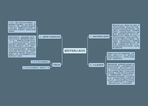 医院不收病人违法吗