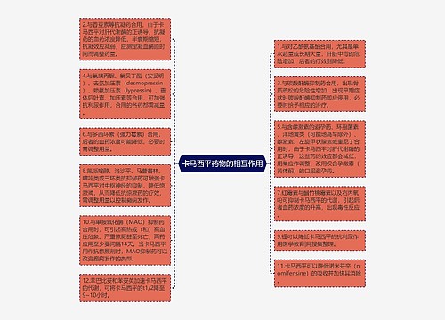 卡马西平药物的相互作用