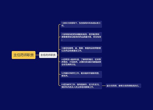 主任药师职责