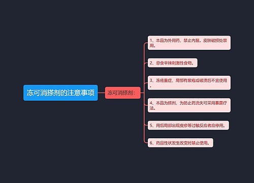 冻可消搽剂的注意事项