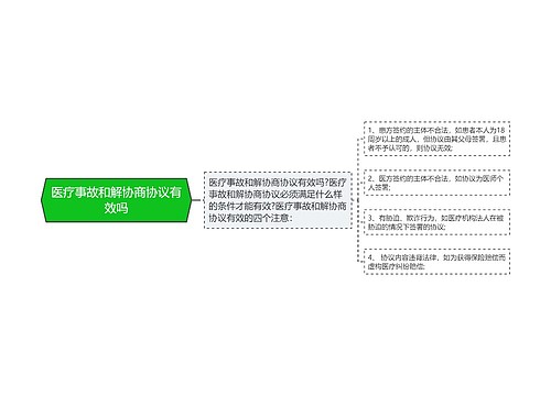 医疗事故和解协商协议有效吗