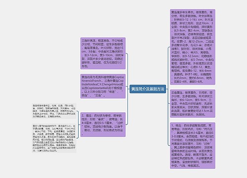 黄连简介及鉴别方法