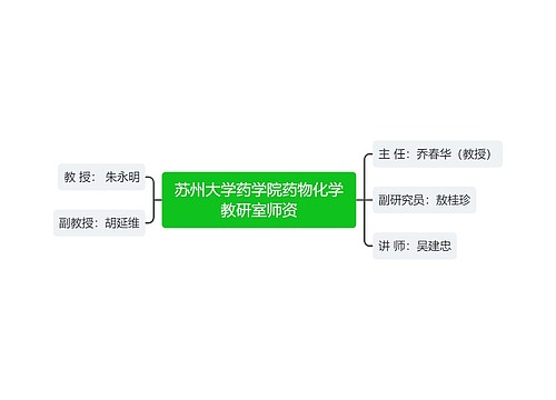 苏州大学药学院药物化学教研室师资