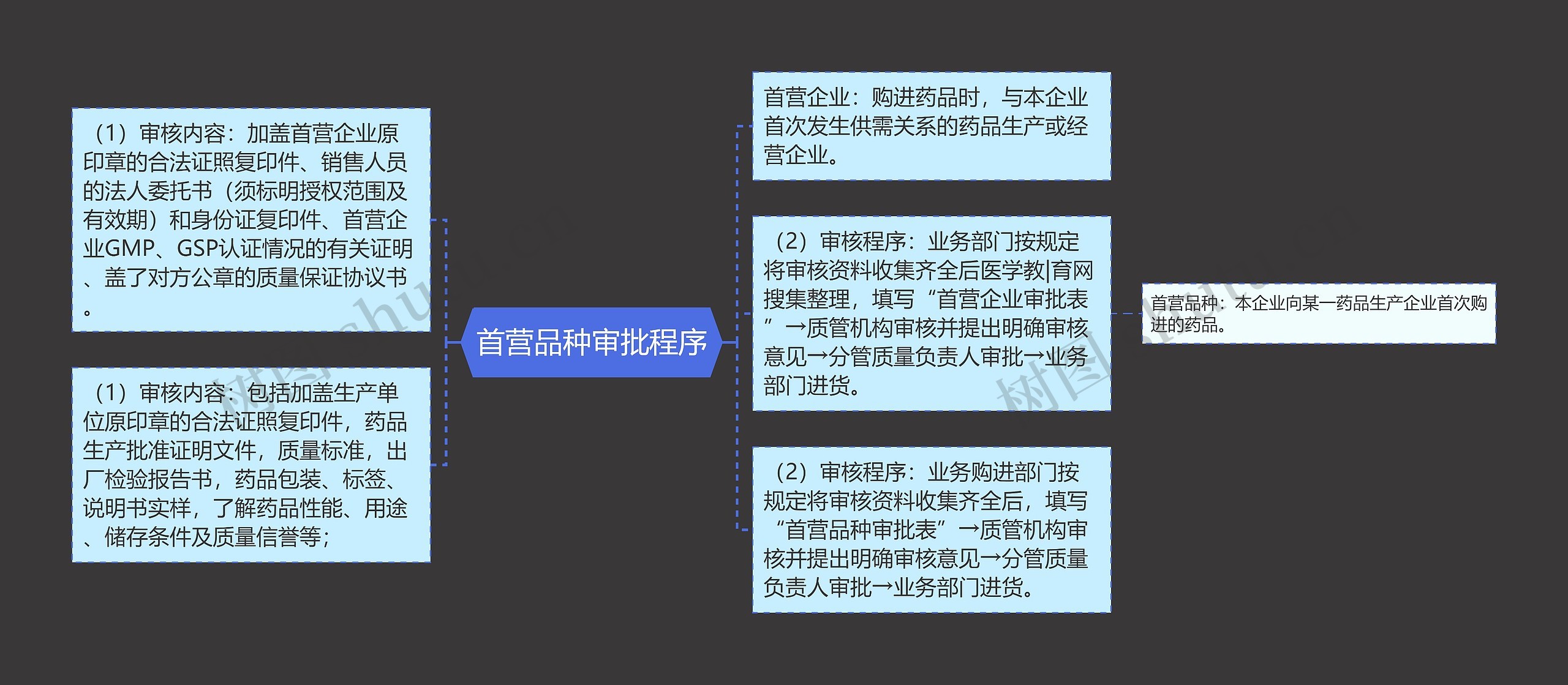 首营品种审批程序思维导图