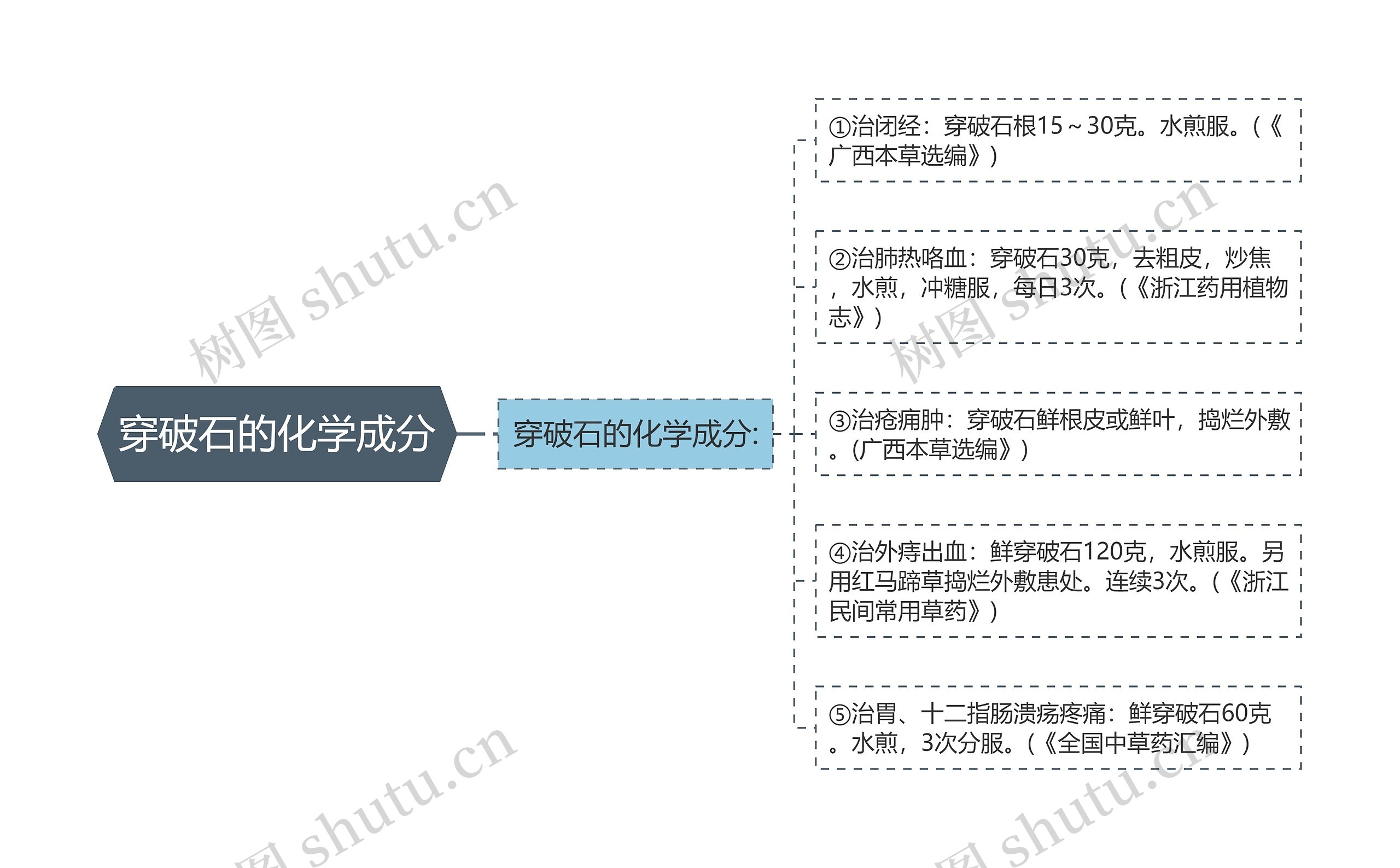 穿破石的化学成分思维导图