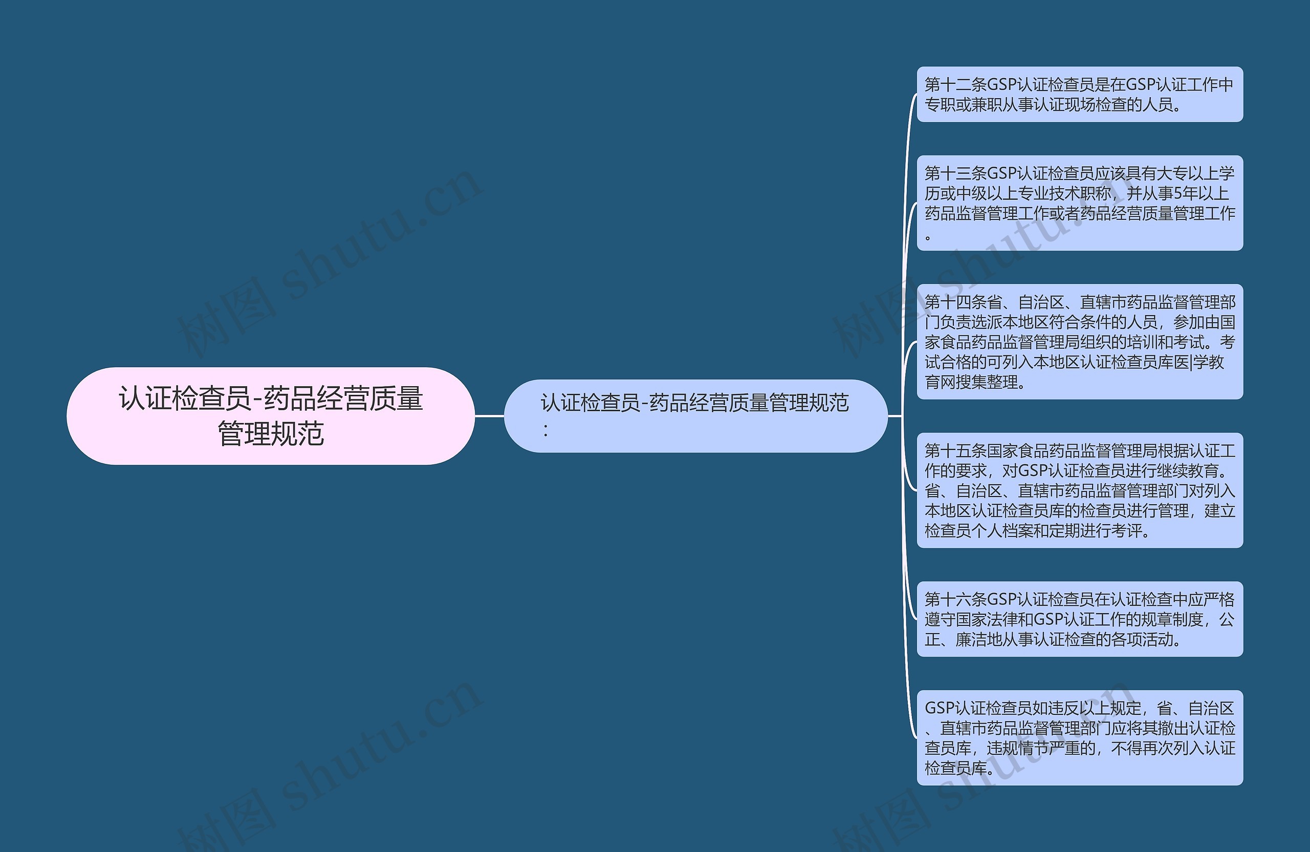 认证检查员-药品经营质量管理规范思维导图