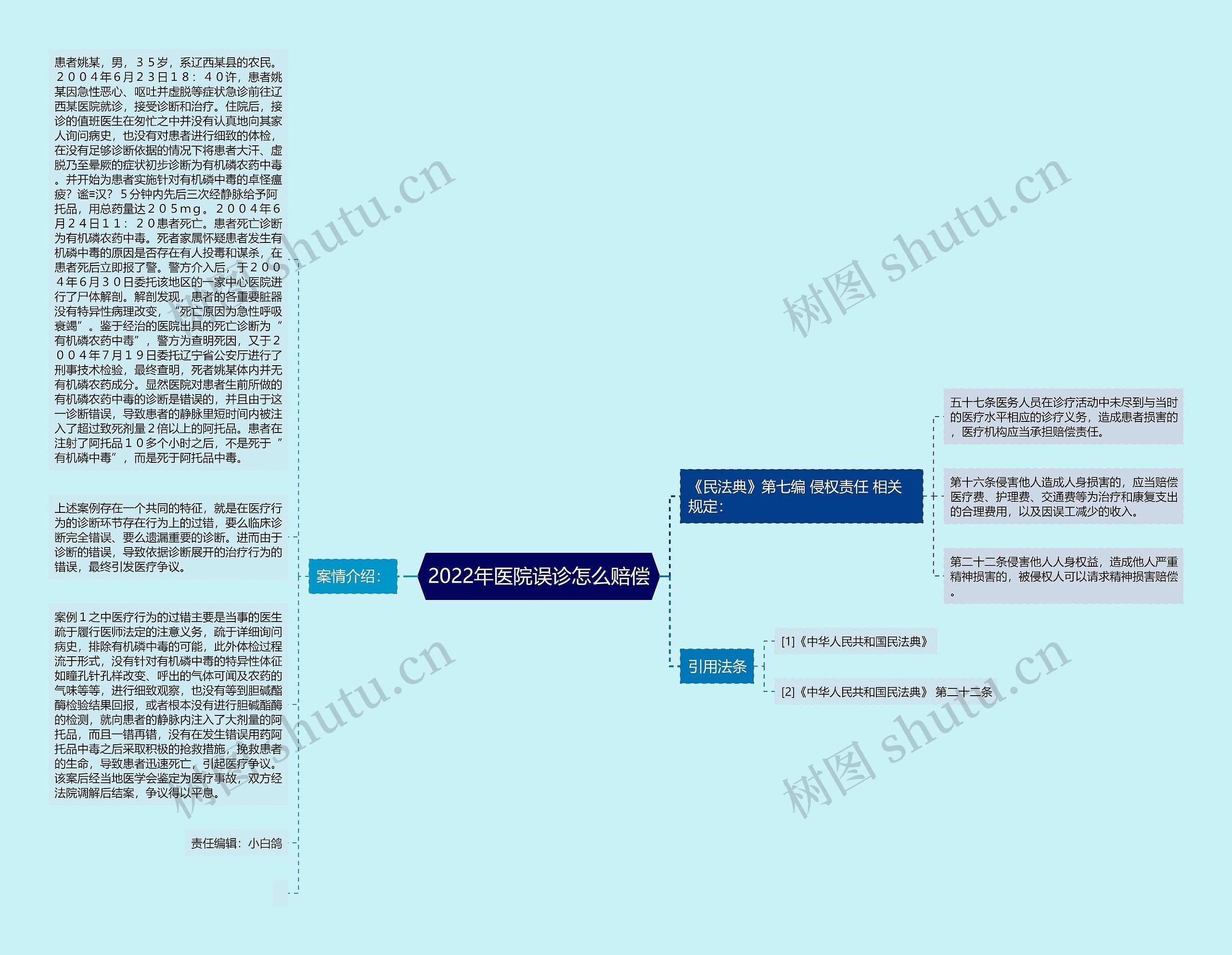 2022年医院误诊怎么赔偿思维导图