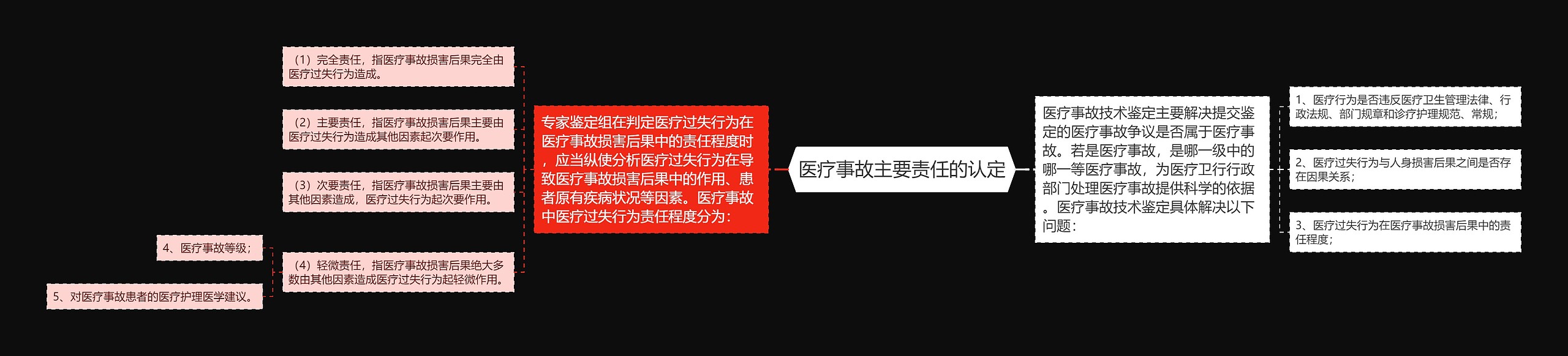 医疗事故主要责任的认定思维导图