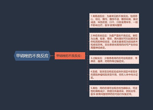 甲硝唑的不良反应