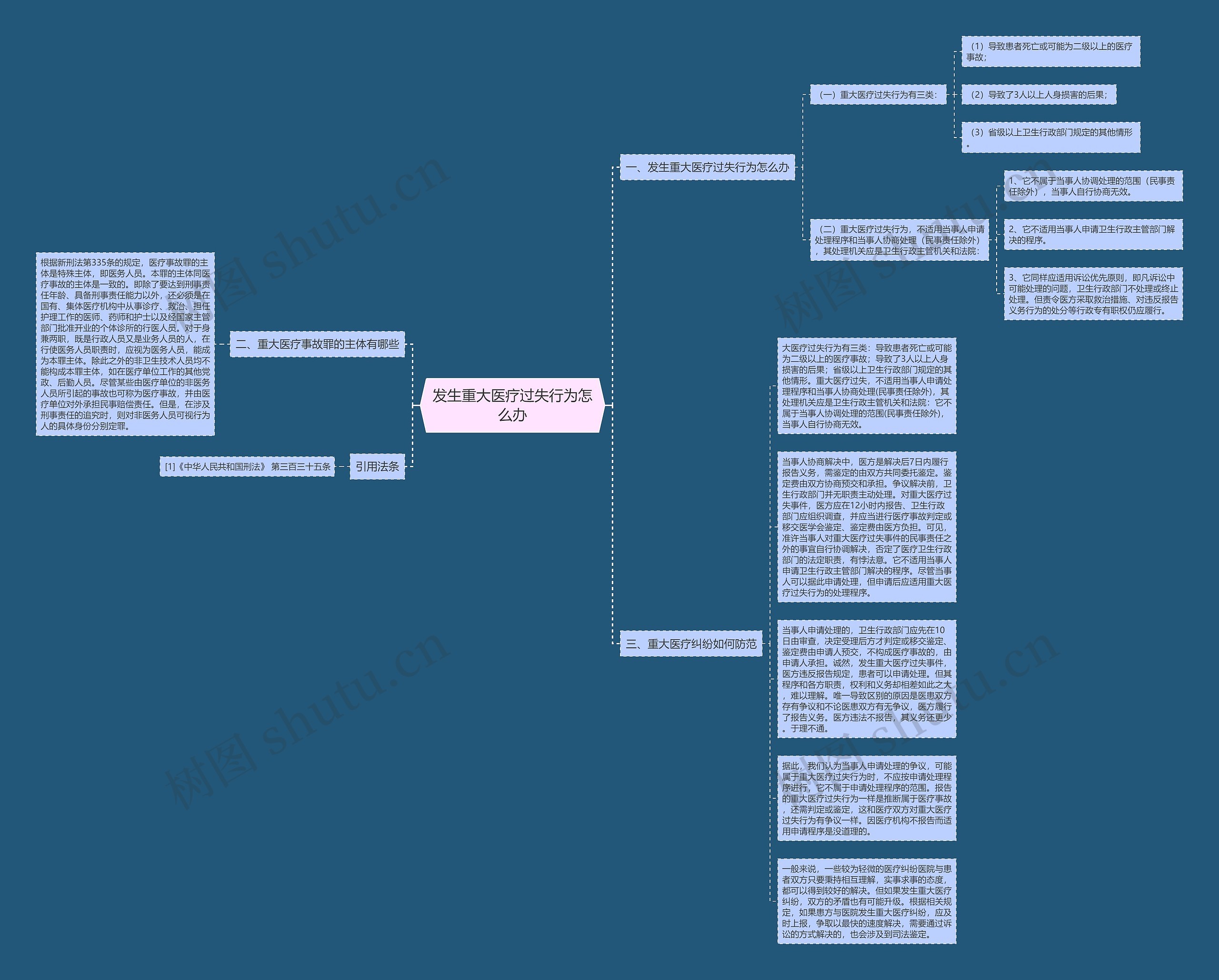 发生重大医疗过失行为怎么办思维导图