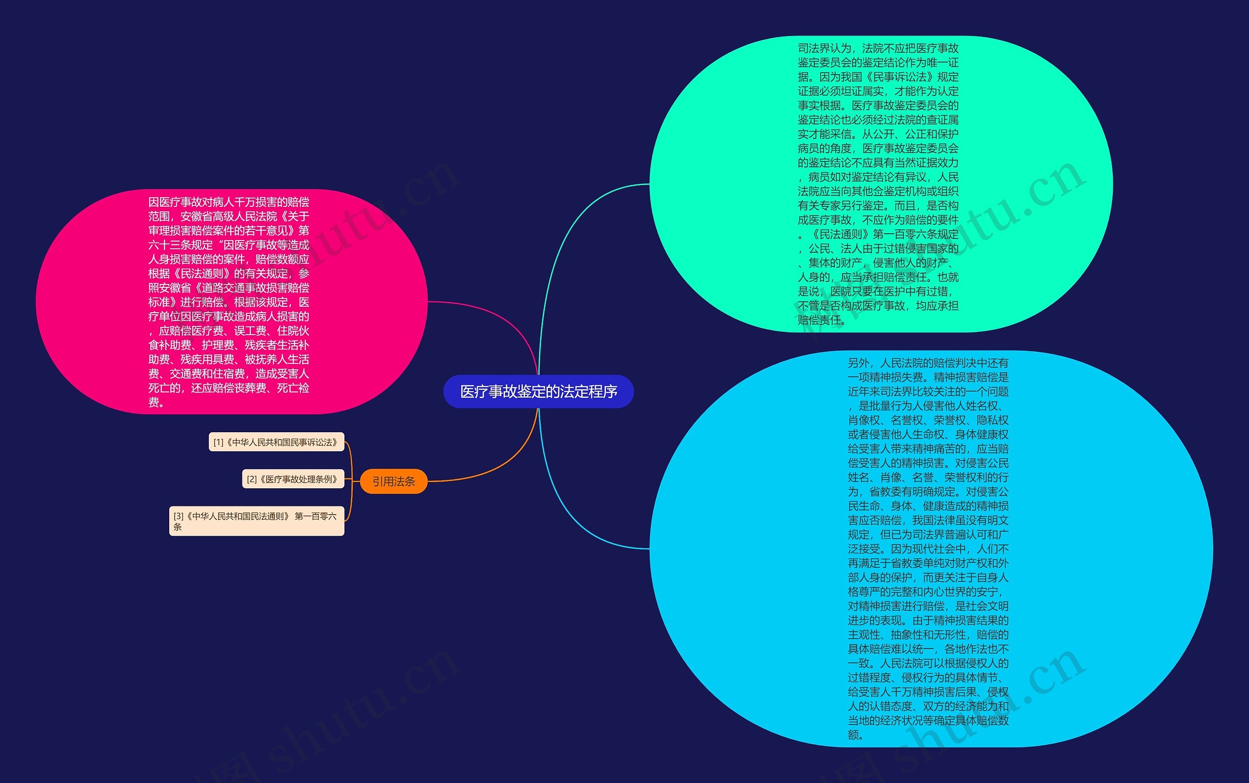 医疗事故鉴定的法定程序思维导图