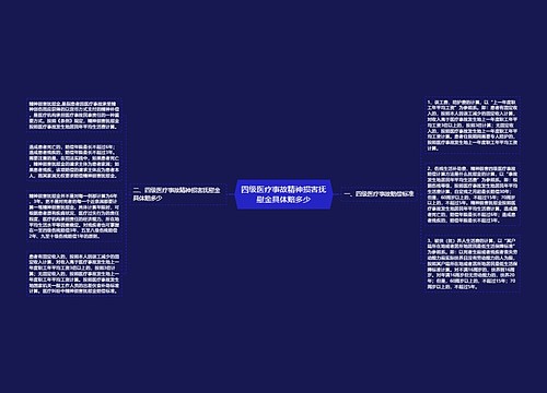 四级医疗事故精神损害抚慰金具体赔多少