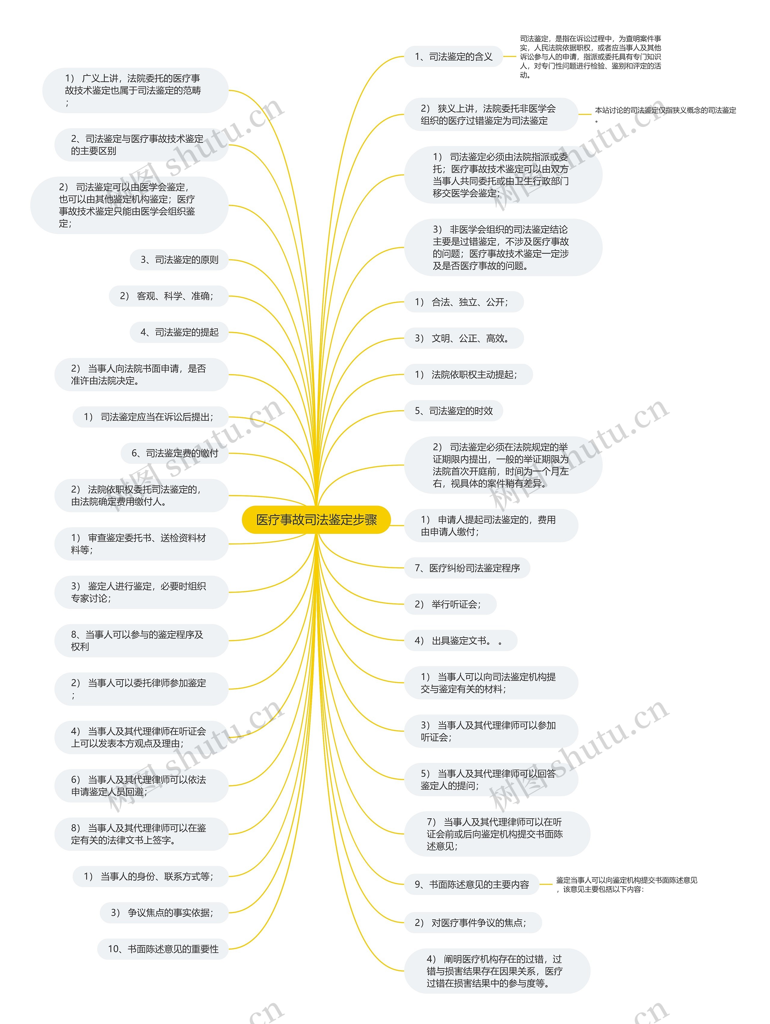 医疗事故司法鉴定步骤思维导图