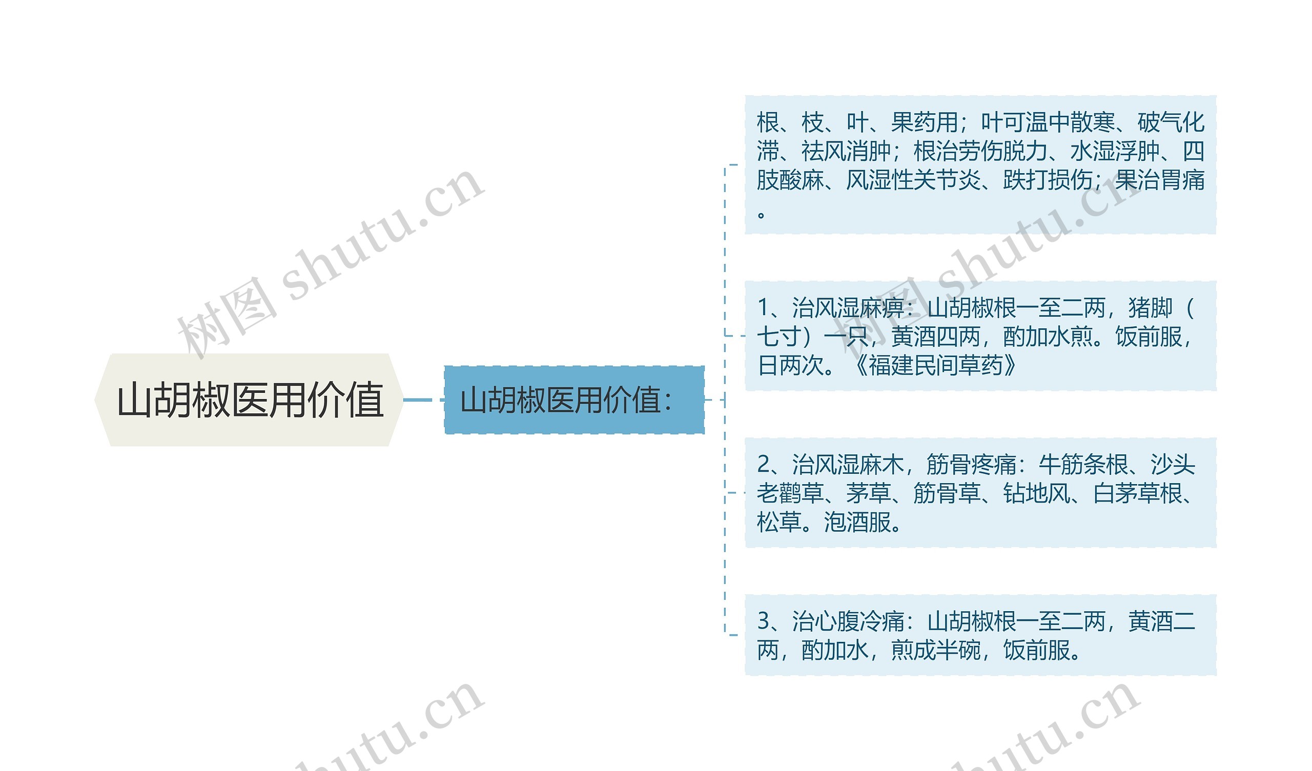 山胡椒医用价值思维导图