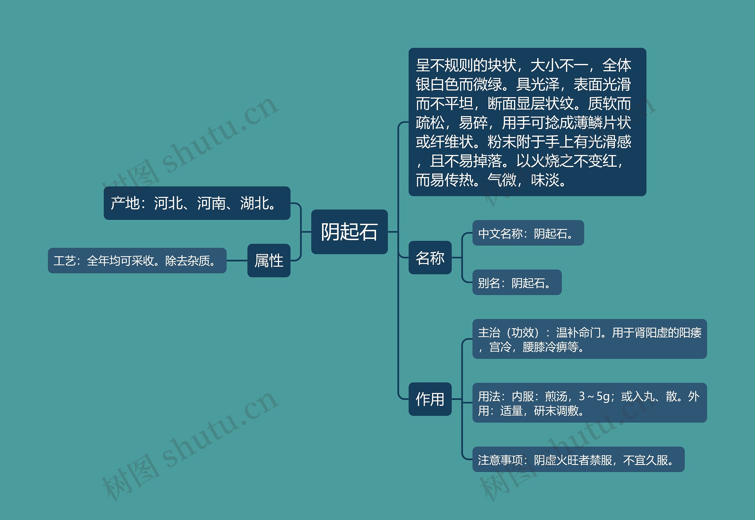 阴起石思维导图