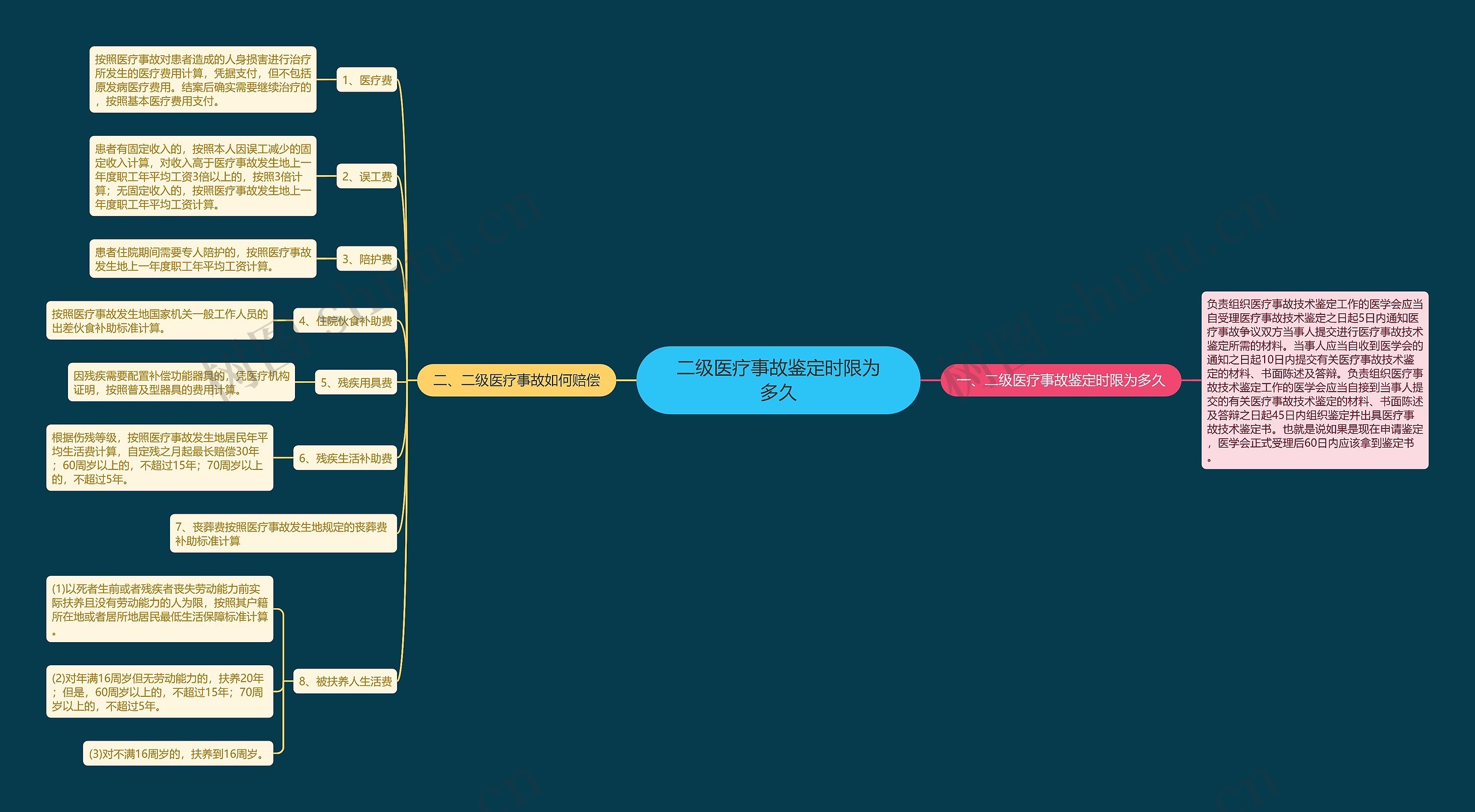 二级医疗事故鉴定时限为多久思维导图