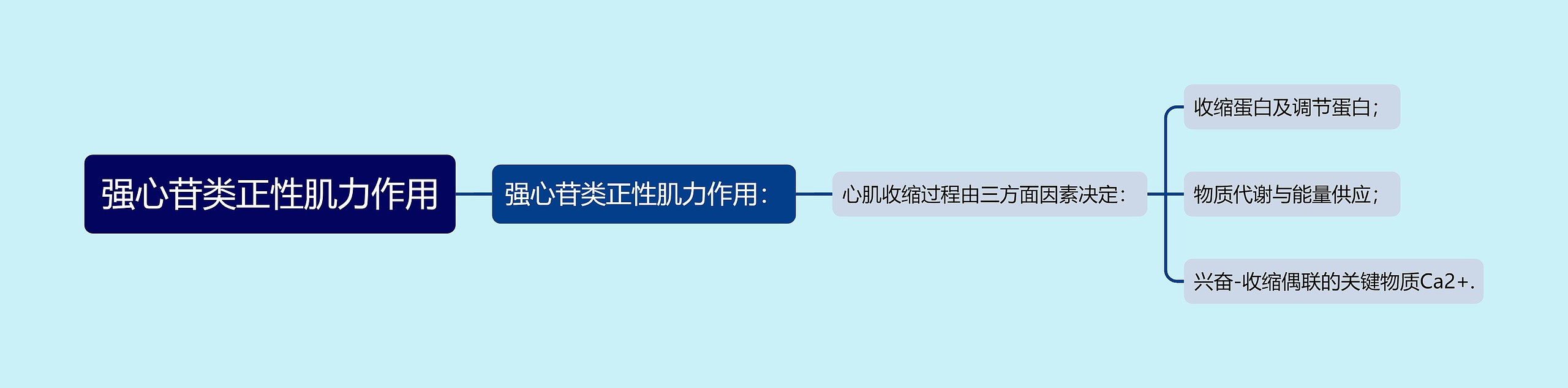 强心苷类正性肌力作用思维导图