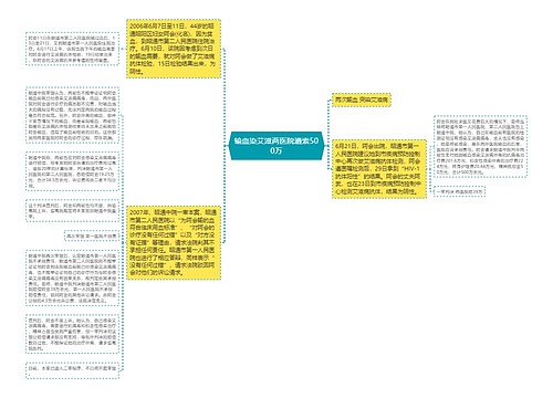 输血染艾滋两医院遭索500万