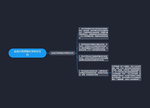 合成天然药物化学研究方向