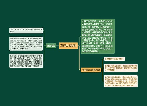 真假大戟鉴别思维导图