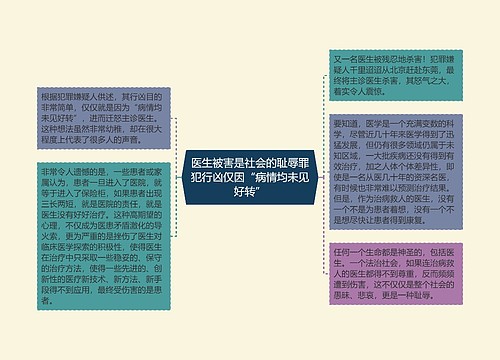 医生被害是社会的耻辱罪犯行凶仅因“病情均未见好转”