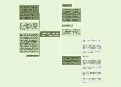 一妇女生完小孩体内残留纱布27天医院方拒绝赔偿