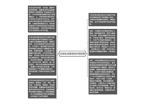 生物化减毒增效作用显著