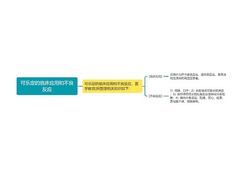 可乐定的临床应用和不良反应