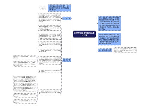 医疗事故赔偿项目和标准的计算
