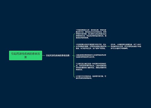 引起药源性疾病的患者因素