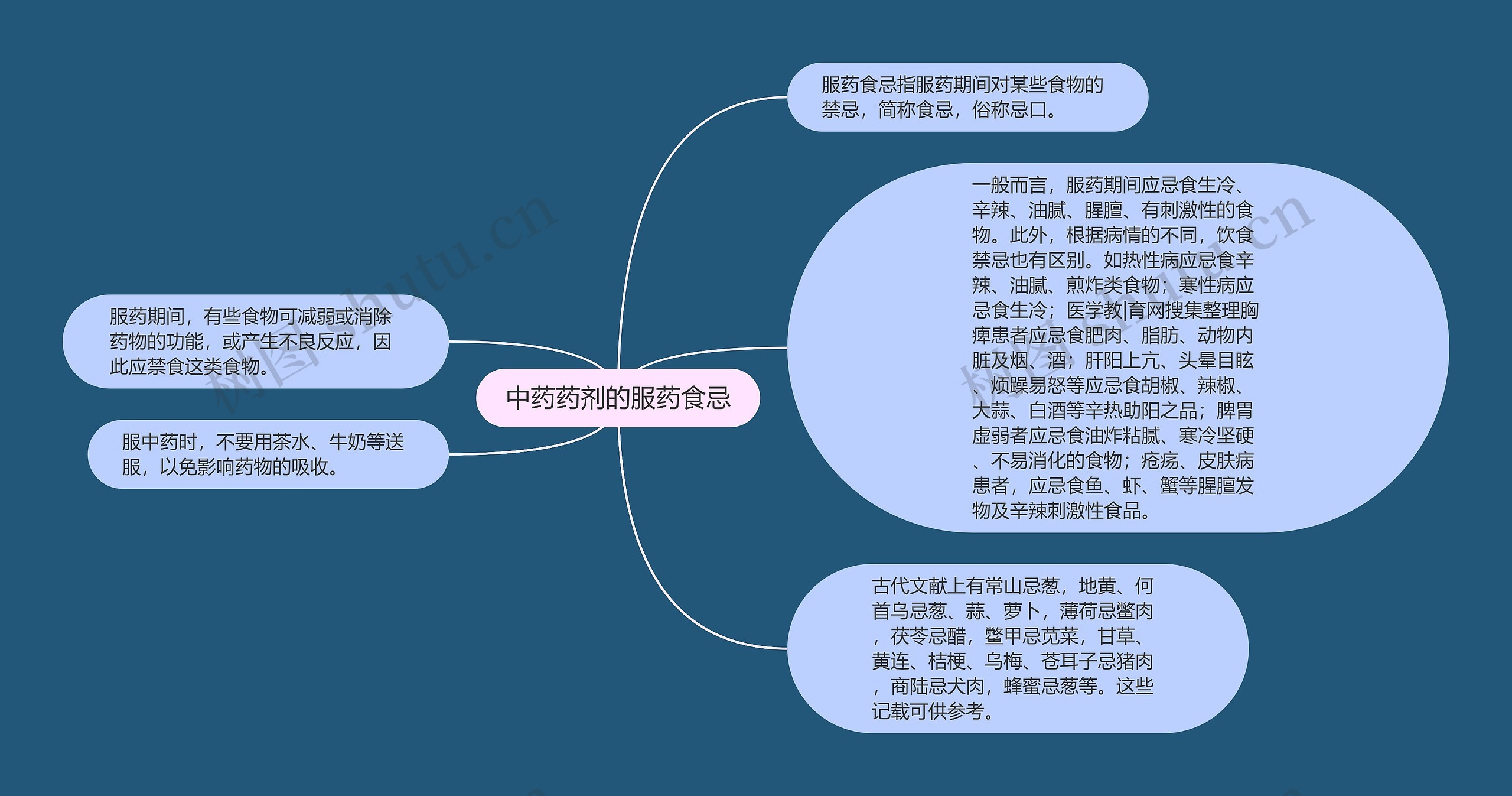 中药药剂的服药食忌思维导图