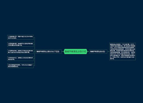 酸碱平衡紊乱分型介绍