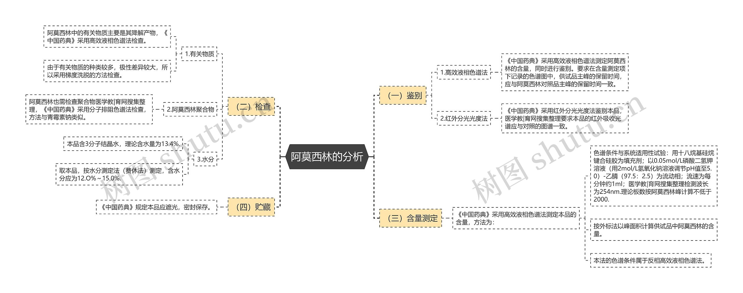 阿莫西林的分析思维导图