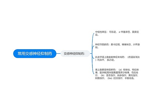 常用交感神经抑制药