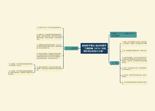 基础医学理论-临床药理学“乙酰胆碱（ACh）的药理作用分析四个方面”