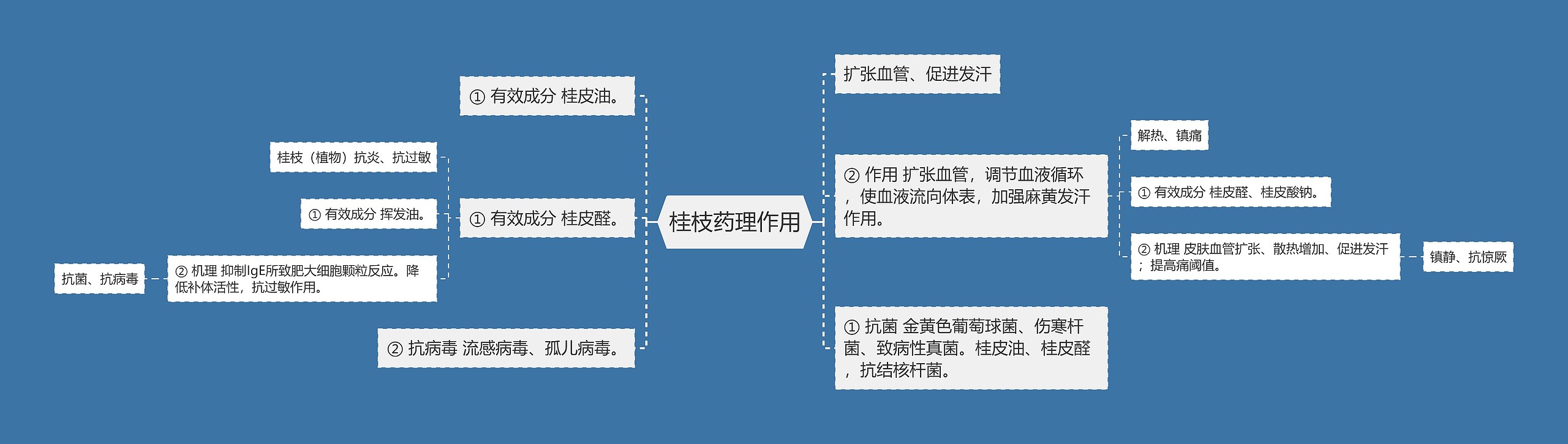 桂枝药理作用思维导图