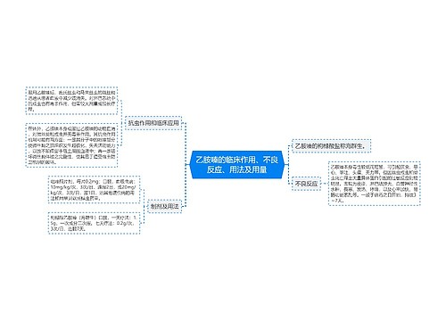 乙胺嗪的临床作用、不良反应、用法及用量