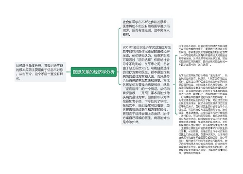 医患关系的经济学分析