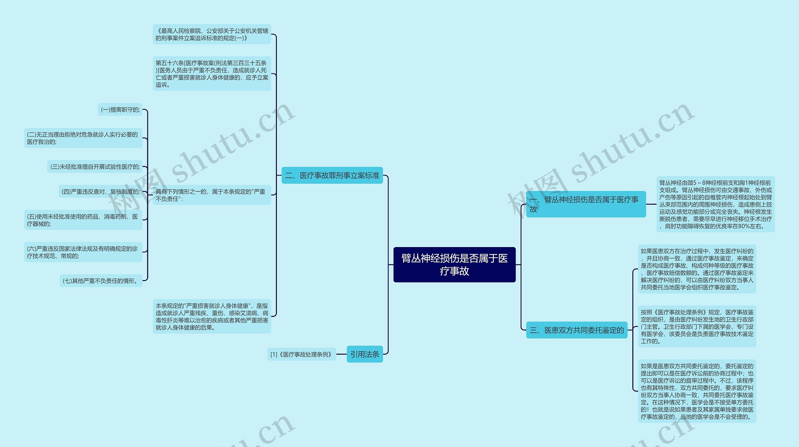 臂丛神经损伤是否属于医疗事故思维导图