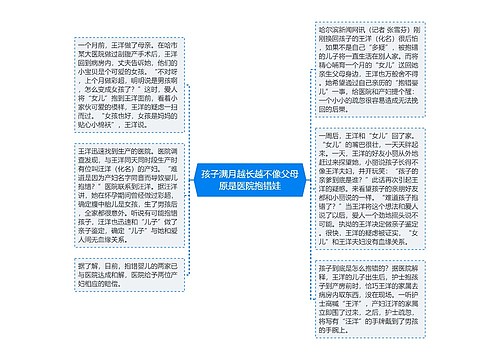 孩子满月越长越不像父母原是医院抱错娃