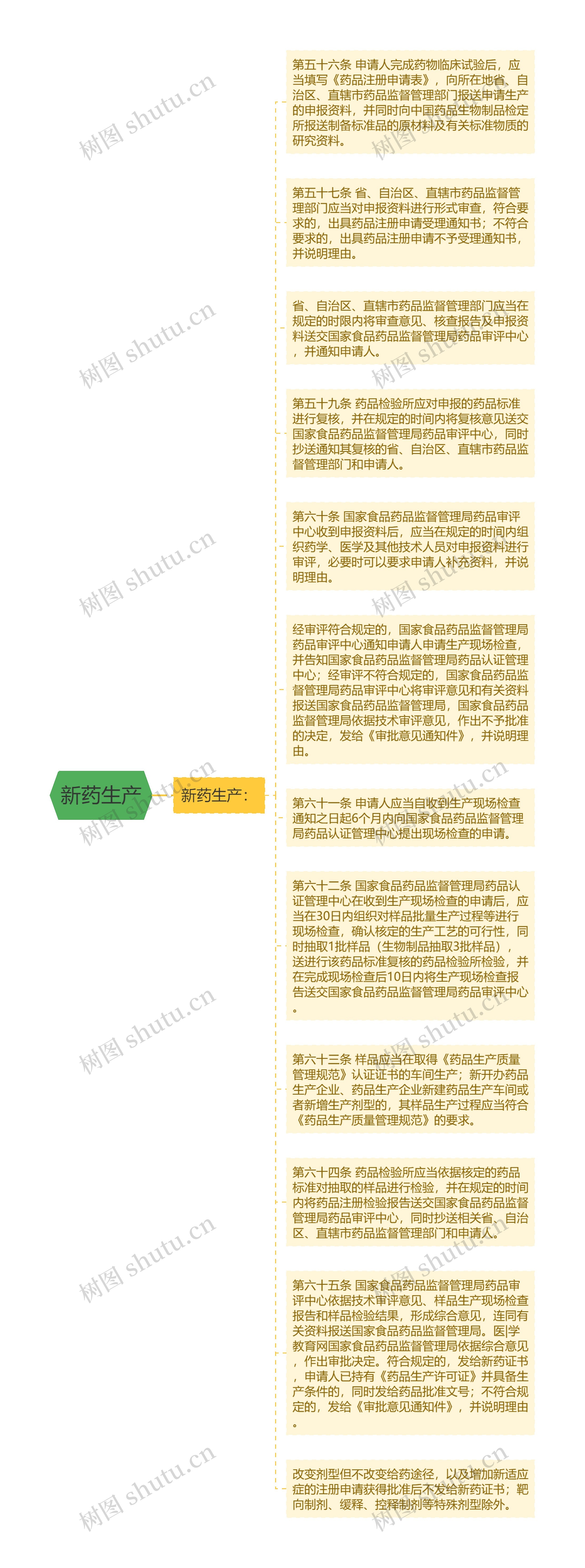 新药生产思维导图